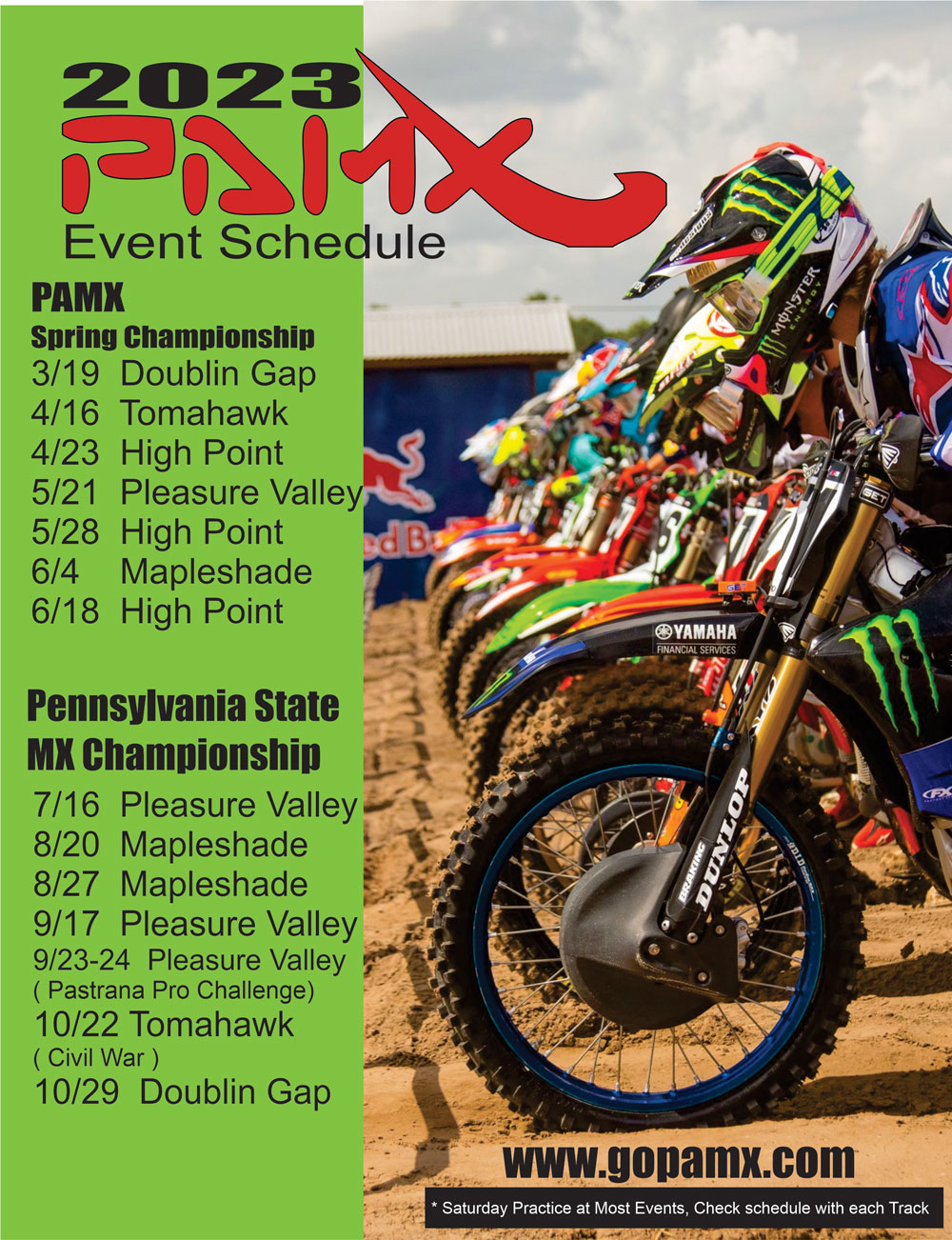 PAMX Schedule 2023